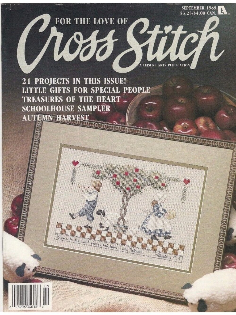 Leisure Arts For The Love Of Cross Stitch September '89 Magazine Autumn Harvest